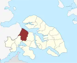 Lage des Ullerup Sogn in der Sønderborg Kommune