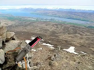 Blick vom Súlur auf den Eyjafjörður