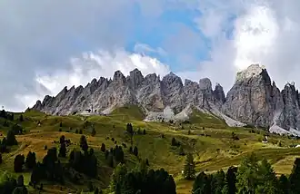 Die Cirspitzen vom Grödner Joch aus