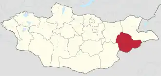 Lage des Süchbaatar-Aimag