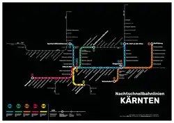 S-Bahn Kärnten Nachtnetz im Sommer