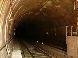 Blick in den S-Bahntunnel Richtung Stadtmitte