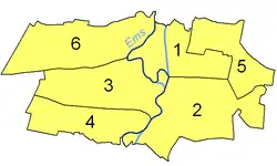 Lage der Mitgliedsgemeinden in der Samtgemeinde Lathen