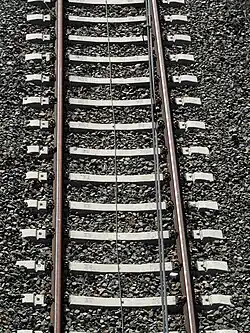 Noch ist es hier das Ziel, aber es ist vorbereitet: Dieses umspurbare Gleis ist schon in Normalspur aufgebaut.