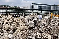 Ehemaliger Kopfbereich der Bahnsteige, September 2014