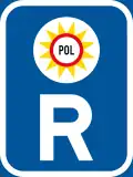 R323: Verkehrsfläche reserviert für Polizeifahrzeuge