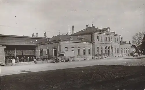Das Gebäude des Alten Bahnhofs Ende 1925