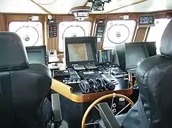 Hauptfahrstand im Deckshaus