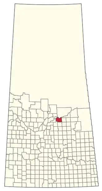 Lage der Gemeinde in Saskatchewan