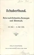 Plan der Reise des Schubertbunds 1909