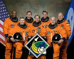v.&nbsp;l.&nbsp;n.&nbsp;r. Leland Melvin, Stephen Frick, Rex Walheim, Leopold Eyharts, Stanley Love, Alan Poindexter, Hans Schlegel