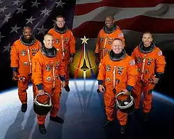 v. l. n. r. Leland Melvin, Charles Hobaugh, Michael Foreman, Robert Satcher, Barry Wilmore, Randy Bresnik