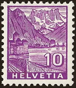 Briefmarke der Schweizer Post, 1934