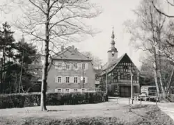 Unterer Marienbach 1930? Spedition Dellinger und St. Salvator