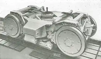 Drehgestell mit Innenrahmen der Wagen Ce 4/4 1371–1380