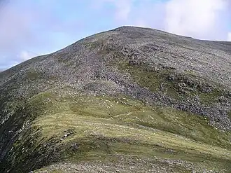 Der Beinn Liath Mhòr Fannaich von Südwesten, aus der Scharte zum Sgùrr Mòr