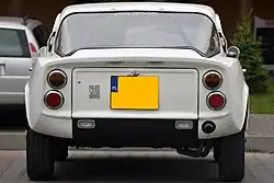 Heckansicht Saab Sonett II