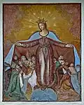 Schutzmantelmadonna, Fresko an der nördlichen Außenwand