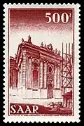 Briefmarke des Saarprotektorates (1953)