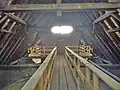 Dachstuhl der Kirche mit Gang zur Fernwerk-Kammer