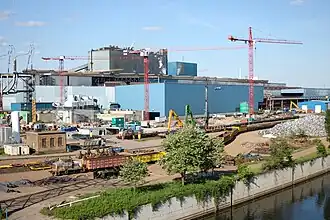 Völklingen, Blasstahlwerk und Werkbahn während Bauarbeiten (Mai 2025)