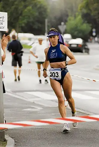 Sabine Heinrich beim IronMönch in Kulmbach, 2000