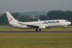 Eine ehemalige Boeing 737-800 der Saga Airlines