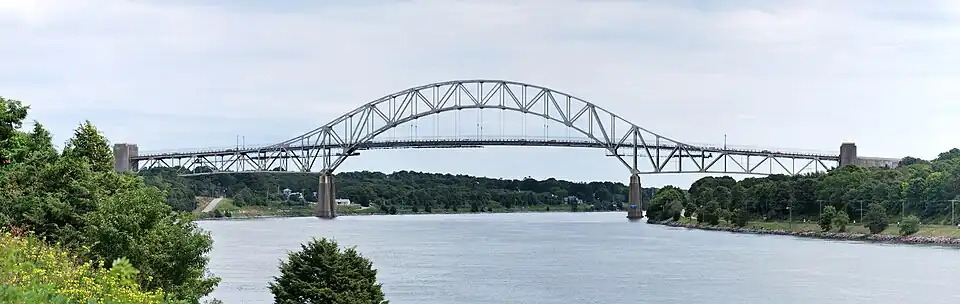 Sagamore Bridge führt Route&nbsp;6 und Claire Saltonstall Bikeway zwischen Cape Cod und Festland