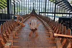 Deck des Myklebustskipet vom Heck aus gesehen.