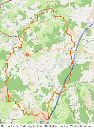 Sagy mit seinen Nachbarorten