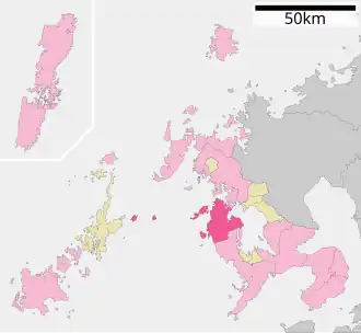 Lage Saikais in der Präfektur