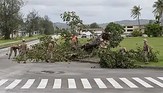 Schäden am US Naval Base Guam, Insel Guam