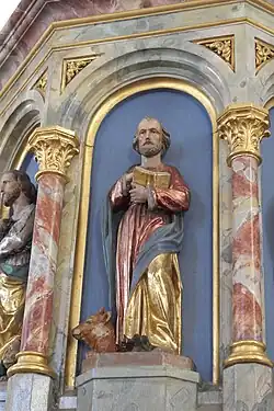 Evangelist Lukas mit Stier