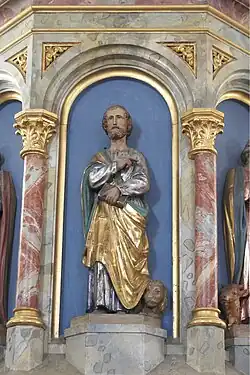 Evangelist Markus mit Löwe