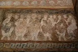 Fresko mit der Darstellung der zwölf Apostel