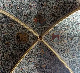 Deckenausmalung im Kreuzgewölbe