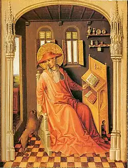 Heiliger Hieronymus im Gehäus von Stefan Lochner, vor 1440