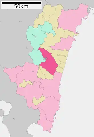 Lage Saitos in der Präfektur