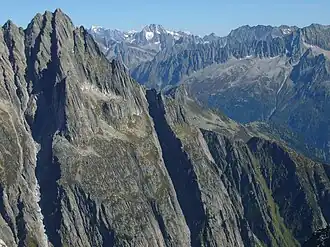 Salbitschijen von Westen über das Voralptal hinweg gesehen