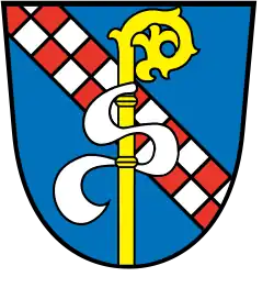 Wappen von Salem (Baden) mit Abtsstab