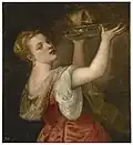 Salome Tizian, 1550–1555, Öl auf Leinwand, 87 × 80 cm, Madrid, Museo del Prado