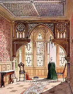 Salon der Hofdamen in Schloss Marienburg; 1862/63 von Hase ausgeführt, 1865 von Edwin Oppler abgerissen