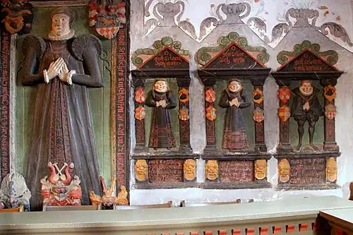 Epitaph Margarethe v. Buseck mit Kindern, Salzböden