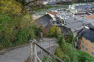 Imbergstiege als Zugang zum Kapuzinerberg