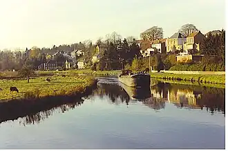 Fluss Sambre in Merbes-le-Château.