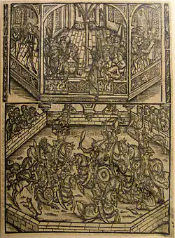 Holzschnitt für Hans von Bühels Königstochter von Frankreich