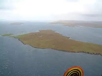 Die Insel Samphrey im Yell Sound