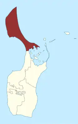 Lage des Nordby Sogn in der Samsø Kommune