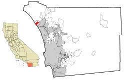 Lage im San Diego County