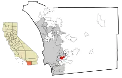 Lage im San Diego County